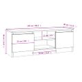 vidaXL TV skrinka s dvierkami hnedý dub 102x30x36 cm