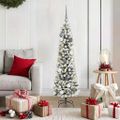 vidaXL Umelý vianočný stromček Biela 150 cm PVC, kov a plast