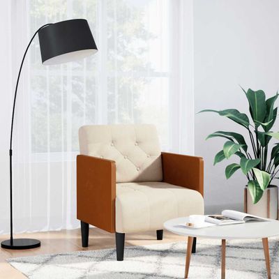 vidaXL Rozkladacia pohovka s podrúčkami 55 cm, ľanová