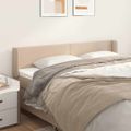 vidaXL Čelo postele so záhybmi kapučínové 203x16x78/88 cm umelá koža