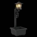 vidaXL Stĺpová lampa s kvetináčom Čierna 29 x 28 x 74 cm ABS a PP