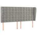 vidaXL Čelo postele so záhybmi bledosivé 163x23x118/128 cm zamat
