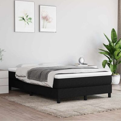 vidaXL Matrac s taštičkovými pružinami stredná tvrdosť čierny 120x200x20 cm látka