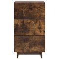 vidaXL Nočný stolík Dymový dub 33,5 x 34,5 x 60 cm Kompozitné drevo