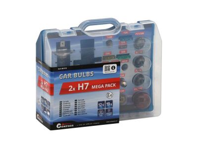 Sada autožiaroviek MEGA H7+H7+poistky COMPASS 08518