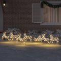 vidaXL LED Soby 7 ks Zlatá 44 x 18 x 65,5 cm PET 40 LED diód