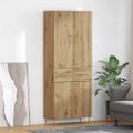 vidaXL Highboard Remeselný dub 69,5 x 34 x 180 cm Kompozitné drevo