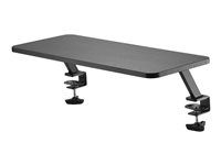 Startech Monitor Riser Stand - Clamp-on Monitor Shelf for Desk - Extra Wide 25.6" (65 cm) For up to 34" Monitors - Black (MNRISERCLMP) - Montážna súprava - pre obrazovku - čierna - veľkosť obrazovky: až do 32" - upevniteľné na stôl