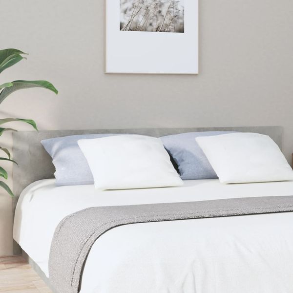 vidaXL Čelo postele betónovo sivá 200x1,5x80 cm spracované drevo