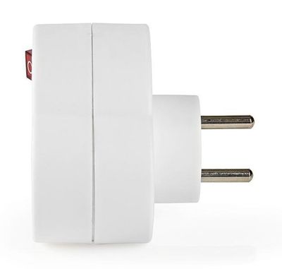 NEDIS síťový rozbočovač/ 2x zásuvka typu E (s kolíkem)/ 250 V AC 50/60 Hz/ 16 A/ 3500 W/ vypínač/ bílý Rozbocovac zásuvek, 2× zásuvka typ E, 16 A, 3500 W, vypínac, detská pojistka, bílý