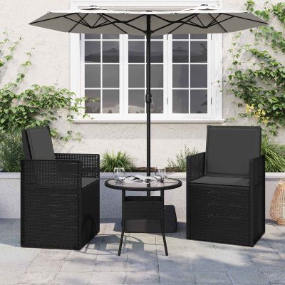 vidaXL Sedadlové a zadné vankúše 2 pcs Antracitová 47 x 45 x 2 cm
