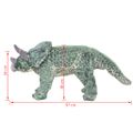 vidaXL Stojaci plyšový hračkársky dinosaurus triceratops, zelený XXL