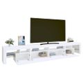 vidaXL TV skrinka s LED svetlami biela 260x36,5x40 cm