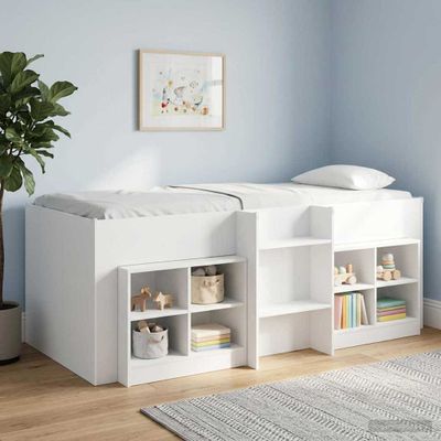 vidaXL Rám postele pre deti na vysokej posteli Biela 90 x 200 cm
