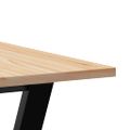vidaXL Jedálenský stolík v tvare Y 60x60x75 cm borovica a oceľ