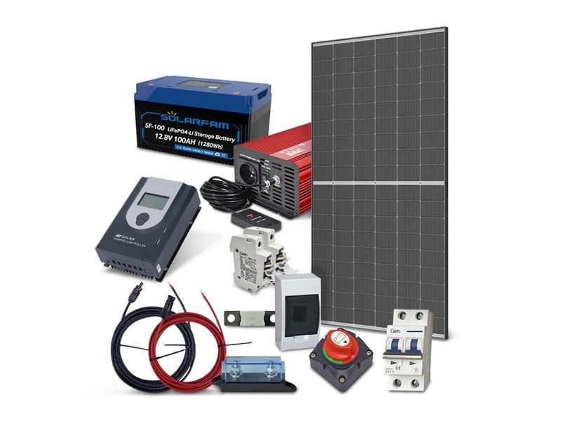 Solárny ostrovný set TRINA 455Wp, batéria LiFePO4 12V 100Ah, menič 230VAC 1000W