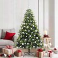 vidaXL Umelý skladací vianočný stromček 300 LED diód Zelená 180 cm