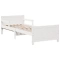 vidaXL Rám postele s predĺžiteľným matracom Biela 80 x 200 cm
