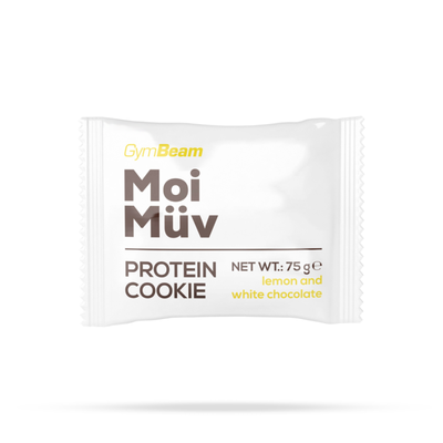 MoiMüv Protein Cookie - GymBeam, citrón a biela čokoláda, 75 g