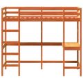 vidaXL Posch.posteľ so stolom voskovo hnedá 100x200cm borovicový masív