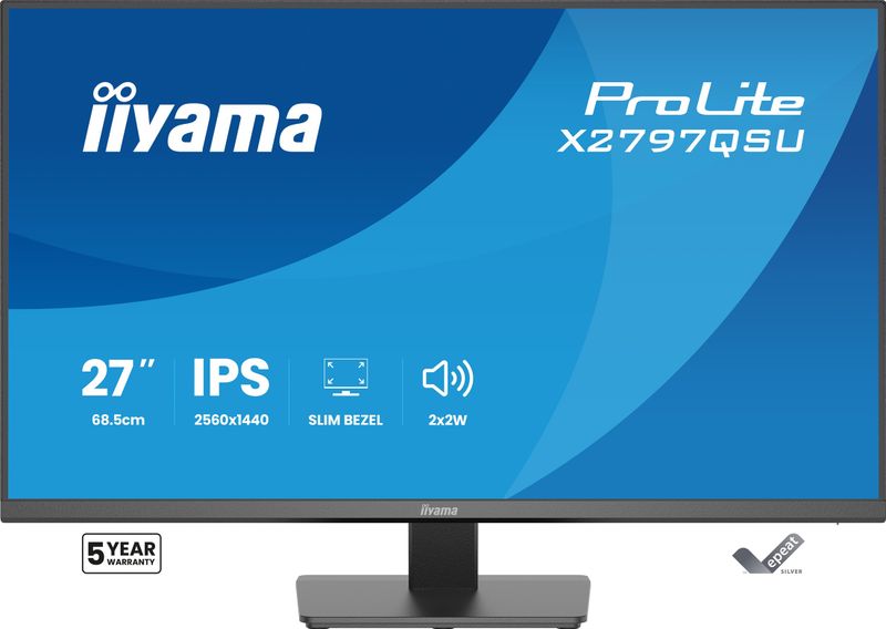 iiyama ProLite/X2797QSU-B1/27''/IPS/QHD/75Hz/1ms/Čierna/5R