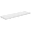 vidaXL Plávajúce nástenné police 2 ks, lesklé biele 90x23,5x3,8cm, MDF