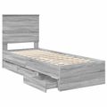 vidaXL Rám postele Sivý Sonoma 75 x 190 cm Inžinierske drevo