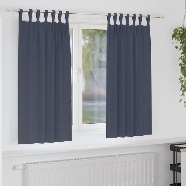 vidaXL Záclony na zatemnenie s krúžkami 2 pcs Antracit 175 x 140 cm