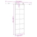 vidaXL Posuvné dvere s kovaním čierne 76x205 cm ESG sklo