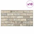 vidaXL Nástenné panely 10 ks 100 x 50 cm Piesková EPS pena