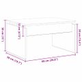 vidaXL Konferenčný stolík Čierny dub 68 x 50 x 38 cm Kompozitné drevo