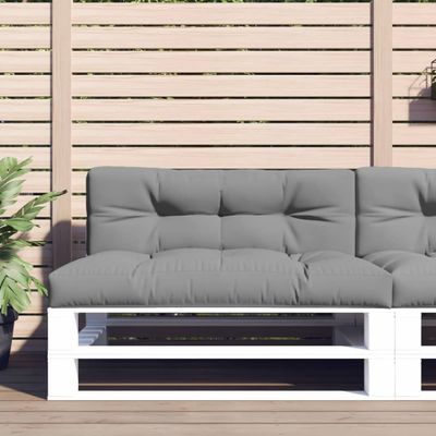 vidaXL Podložka na paletový nábytok, sivá 120x40x12 cm, látka
