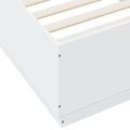 vidaXL Posteľný rám s LED svetlami biely 100x200 cm kompozitné drevo