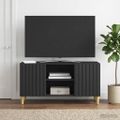 vidaXL TV skrinka 102 x 34,5 x 50 cm Čierna Kompozitné drevo