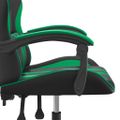 vidaXL Herná stolička čierna a zelená umelá koža