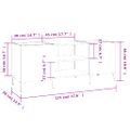vidaXL Skrinka na platne lesklá biela 121x38x48 cm kompozitné drevo