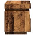 vidaXL Nočné stolíky s LED svetlami 2 ks staré drevo 40x39x48,5 cm