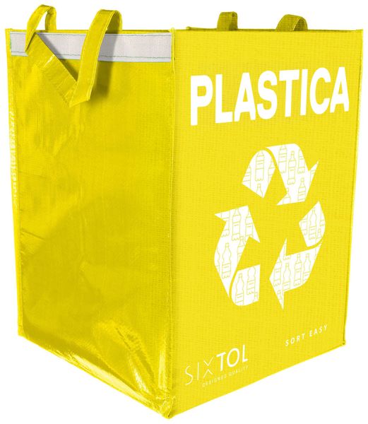Taška na triedený odpad SORT EASY PLASTICA IT, 30x30x40cm, 36l SIXTOL