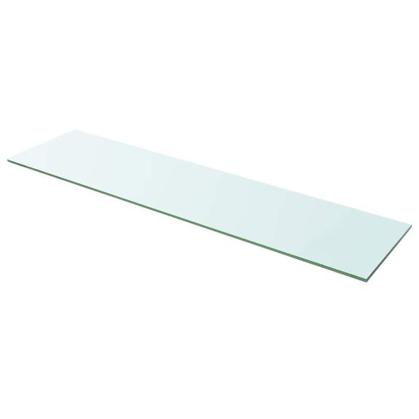 vidaXL Poličkový panel z priehľadného skla, 100x25 cm