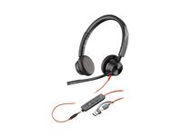 Blackwire 3300 series - náhlavná súprava - náhlavná - káblové - 3.5 mm jack, USB-C - čierna - certifikované UC