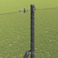 vidaXL Hexagonálny plotový základ 10 x 1,5 m PVC potiahnutá oceľ Sivá