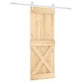 vidaXL Posuvné dvere 80 x 210 cm Masívne borovicové drevo (neupravené)
