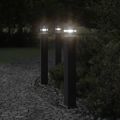 vidaXL Vonkajšia stojaca lampa so zásuvkou čierna 80 cm hliník