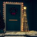vidaXL Vianočný stromček, kužeľ, 84 LED, teplé biele svetlo 50x150 cm