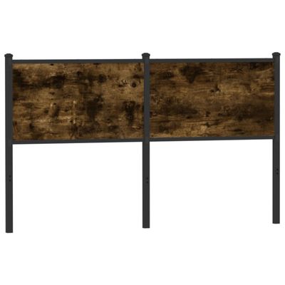 vidaXL Náhradné čelo postele, tmavý dub 140 cm, kompozitné drevo a oceľ