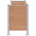 vidaXL Plot pre odpadkový kôš Hnedá 161 x 85 x 115 cm Hliník a WPC