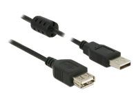 Predlžovacia šnúra USB - USB (M) do USB (F) - USB 2.0 - 2 m - čierna