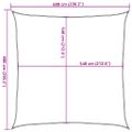 vidaXL Tieniaca plachta 160 g/m² červená 6x6 m HDPE