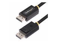 Kábel DisplayPort - DisplayPort (M) s jazýčkom do DisplayPort (M) s jazýčkom - DisplayPort 2.1 - 2 m - pasívny, podpora 8K60Hz, podpora 4K144Hz, podpora 1440p 240Hz, rýchlosť prenosu dát až 40 Gbps, UHBR10, podpora HDR - čierna