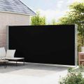 vidaXL Zaťahovacia bočná markíza na terasu 220x614 cm čierna